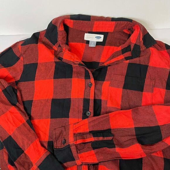 Old Navy| 100% cotton| Boyfriend| Button up| Plaid| Small - Picture 12 of 14